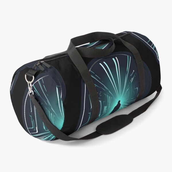 Item preview, Walking in a dark neon tunnel sci-fi designed and sold by AI-Only Creations.