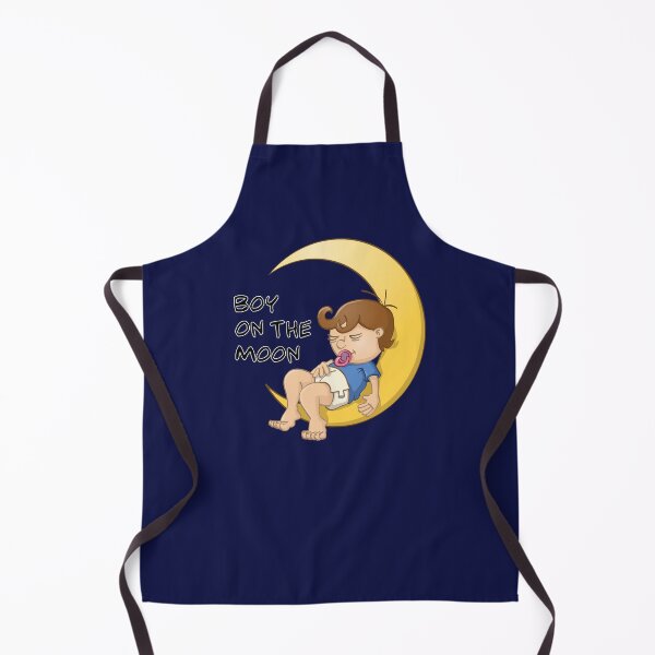 Item preview, illustration of A sleeping baby boy on the moon designed and sold by Stef Ringoot, cartoons and illustrations.