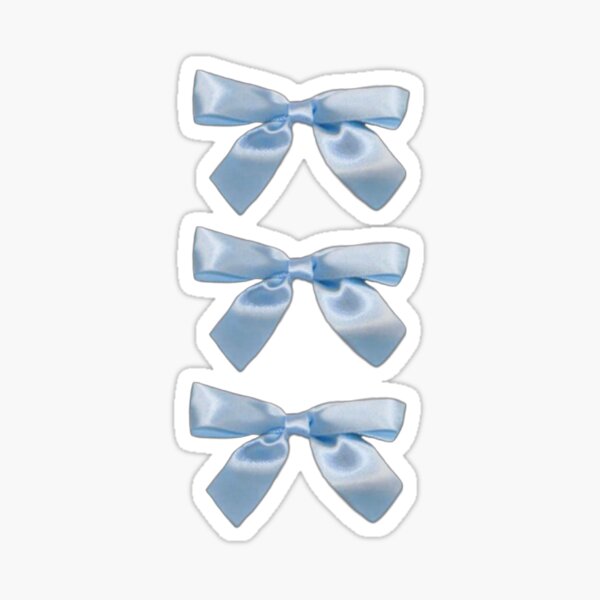 Coquette baby blue ribbon bows  Sticker for Sale by Pixiedrop