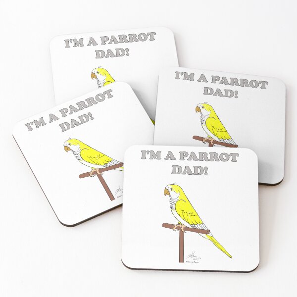 Item preview, I'm a Parrot Dad! - Yellow Quaker designed and sold by Laughing Parrot Studio.
