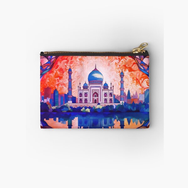 Item preview, The Taj Mahal, India, Orange, AI Generated Art - An Iconic Monument and Beautiful Tomb designed and sold by studioSharonKay.
