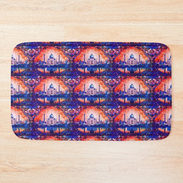 Item preview, The Taj Mahal, India, Orange, AI Generated Art - An Iconic Monument and Beautiful Tomb designed and sold by studioSharonKay.