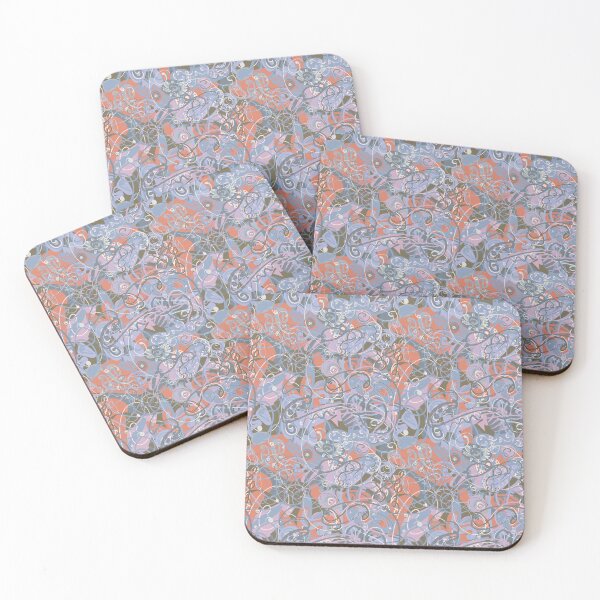 Item preview, Abstract swirls of Pantone colors, geometric, lavender, orange designed and sold by Maryann Candito.