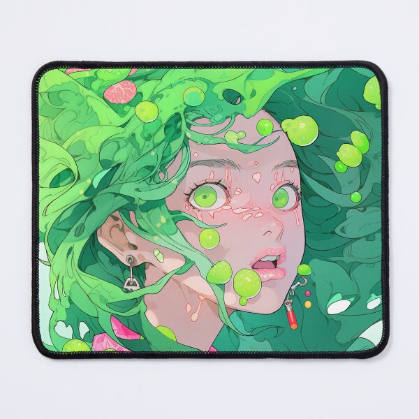 Item preview, Cute Retro Lime Green Anime Girl designed and sold by bubblegoth.