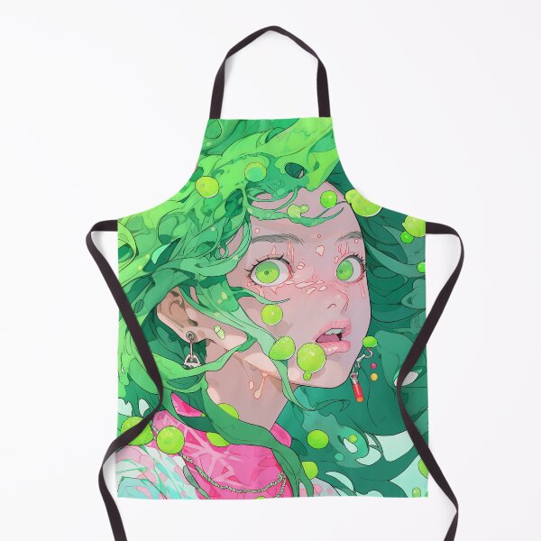 Item preview, Cute Retro Lime Green Anime Girl designed and sold by bubblegoth.