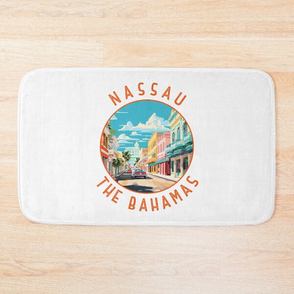 Item preview, Nassau Bahamas Retro Distressed Circle designed and sold by KrisSidDesigns.