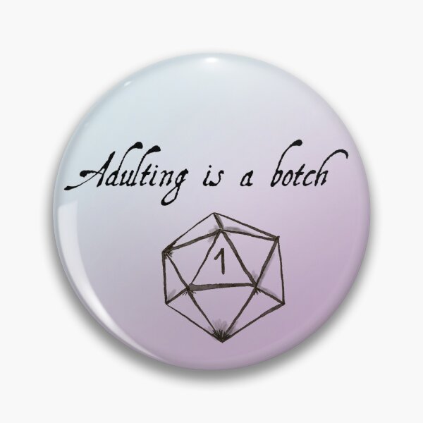 Item preview, Adulting is a botch designed and sold by studioiker.