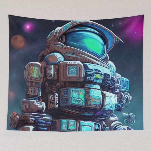 Item preview, Purple robot futuristic, scifi, robotics, cool, space, tech, cyber designed and sold by Cyber Kids.