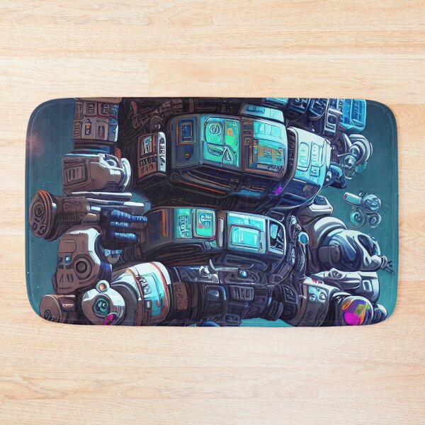 Item preview, Purple robot futuristic, scifi, robotics, cool, space, tech, cyber designed and sold by Cyber Kids.