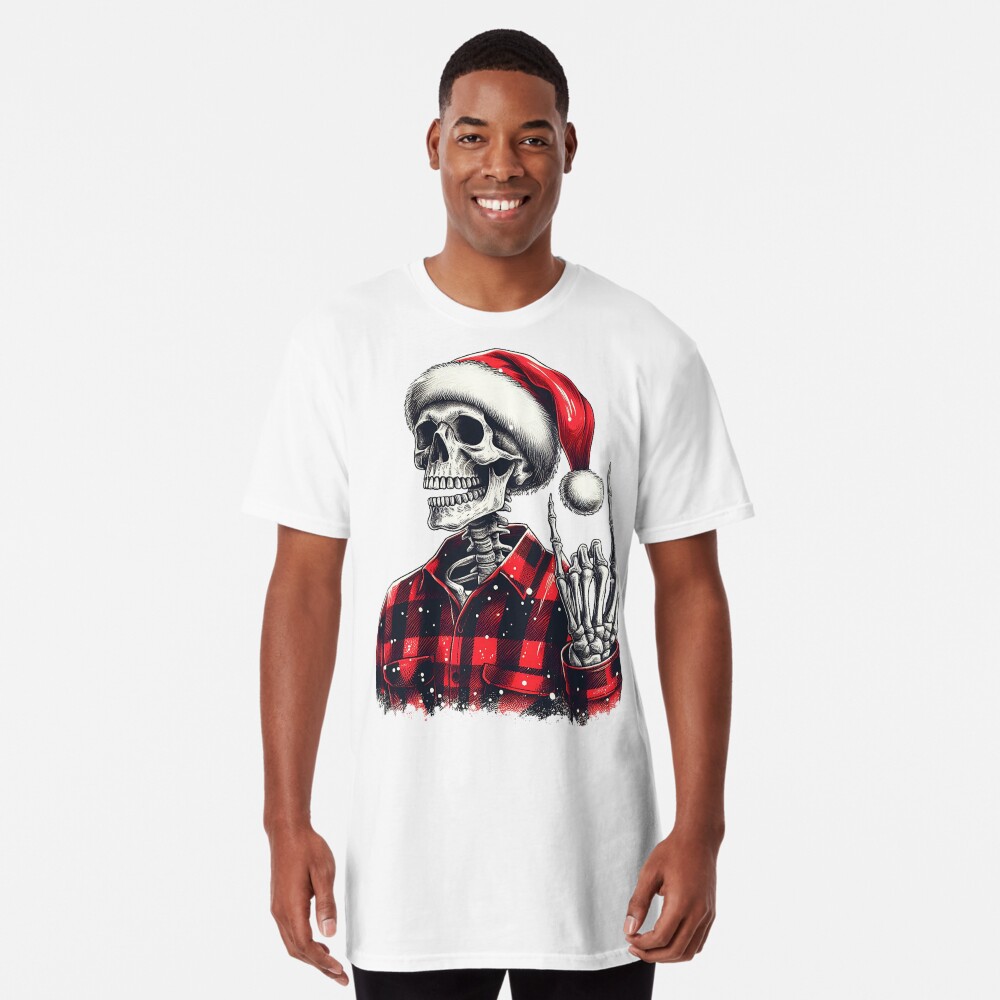 SANTA HAT SKULL SHORT SLEEVE UNISEX TEE