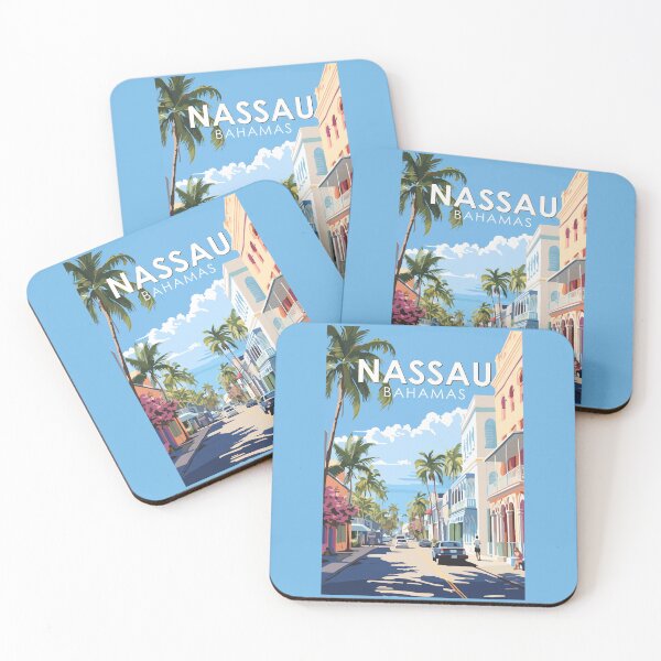 Item preview, Nassau Bahamas Travel Art Vintage designed and sold by KrisSidDesigns.