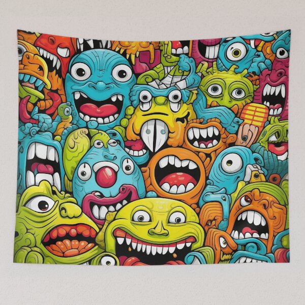 Item preview, Happy monsters 3 designed and sold by NavyPanda.