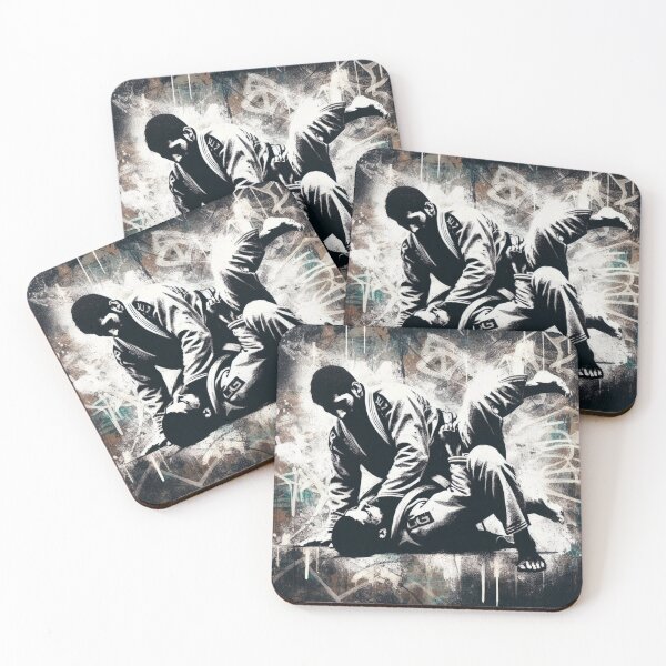 Item preview, Urban Street Art BJJ Clash: Gritty Fighters Collide designed and sold by Martial-Art-23.