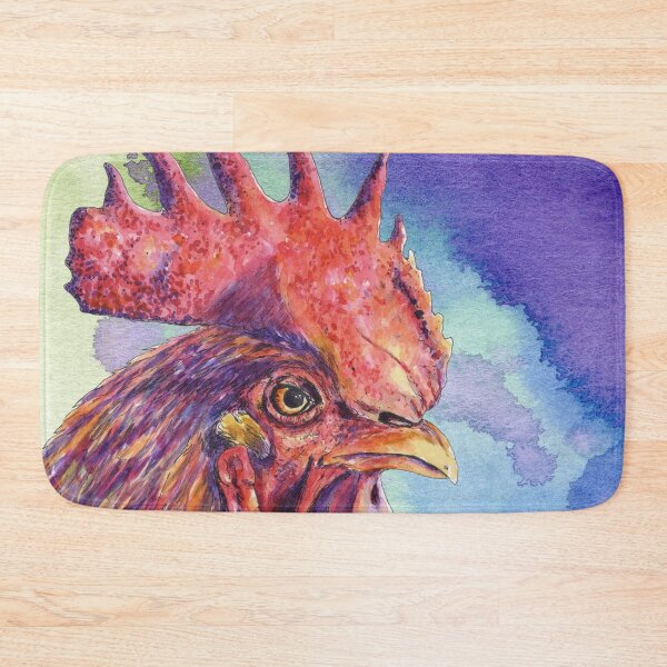 Item preview, Colorful Rooster designed and sold by Rhiannon Wolfe Art .