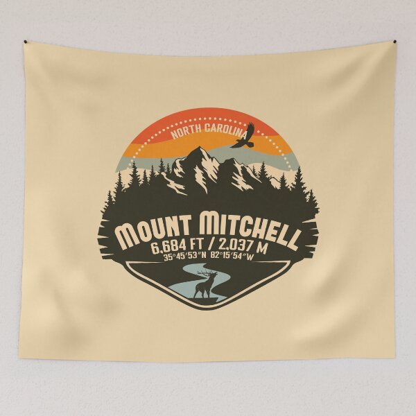Item preview, Mount Mitchell State Park North Carolina Retro Camping Hiking Outdoor Adventure designed and sold by mountainfad.