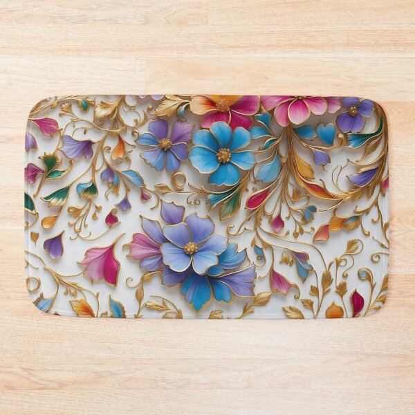 Item preview, Vibrant Pastel Flowers in Gold designed and sold by Neranchara.