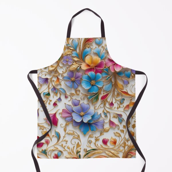 Item preview, Vibrant Pastel Flowers in Gold designed and sold by Neranchara.