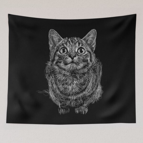 Item preview, Cat Scribble Art designed and sold by CaroScribbles.