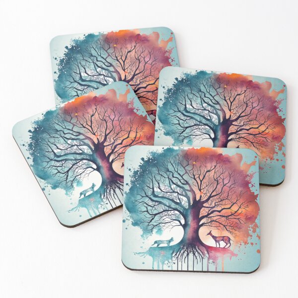 Item preview, "Leben und Tod: Waldsymphonie in Vektor und Aquarell" designed and sold by WhimsyRealm.