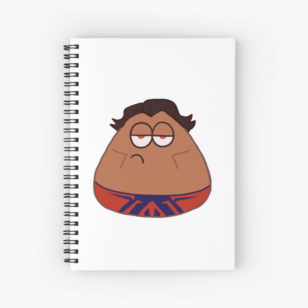 Man faced Pou Spiral Notebook for Sale by AnxBananx
