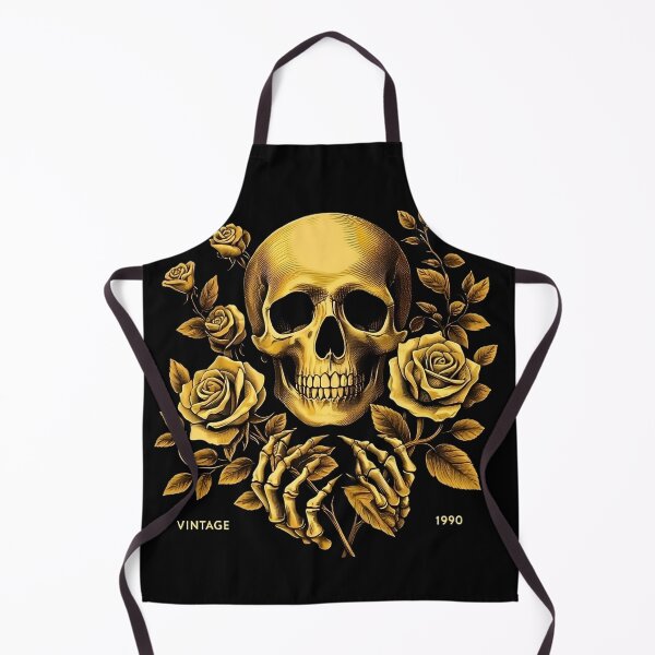 Item preview, Golden Skull holding Roses designed and sold by Day Dreamer.
