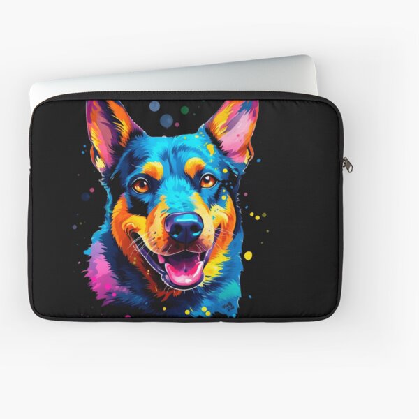 Funda silueta de perro con chica