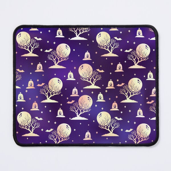 Item preview, Happy Halloween Funny Pattern with Full Moon and Cemetery Scene designed and sold by UniQueensShop.