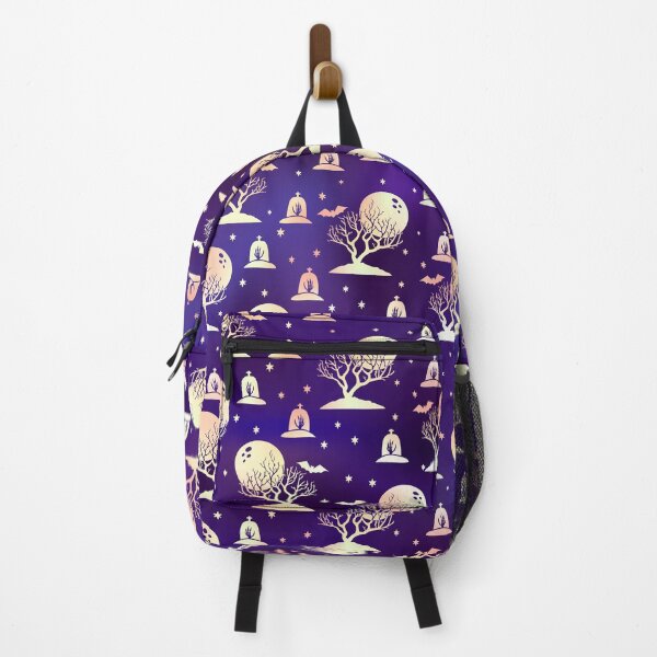 Item preview, Happy Halloween Funny Pattern with Full Moon and Cemetery Scene designed and sold by UniQueensShop.