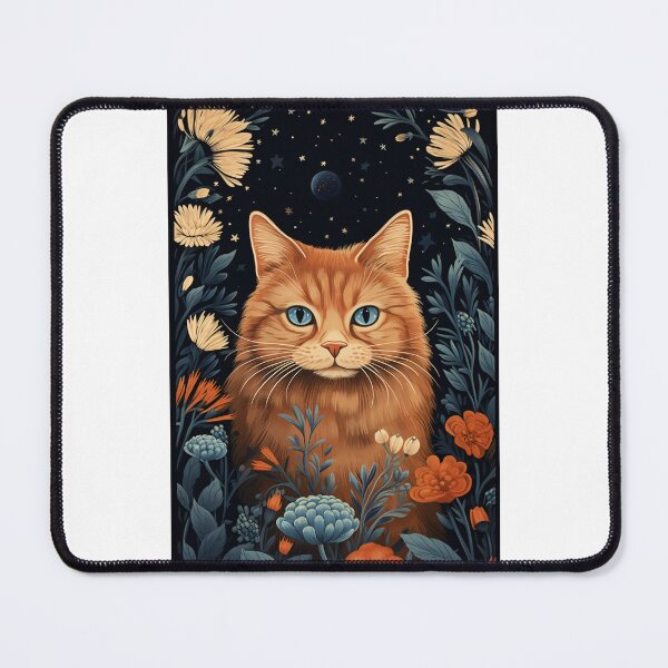 Artikelvorschau, Braune Katze mit Blumen  entworfen und verkauft von AI-Concepts.