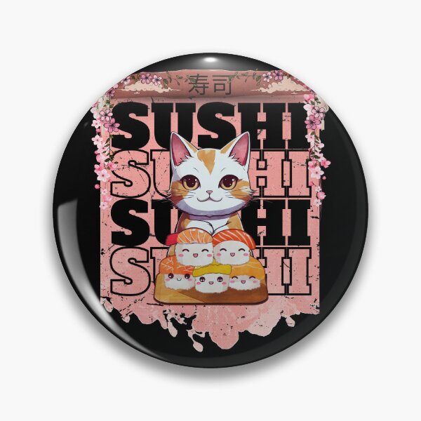 Item preview, Cat Eating Sushi  designed and sold by CasmariaOnlineShop -.