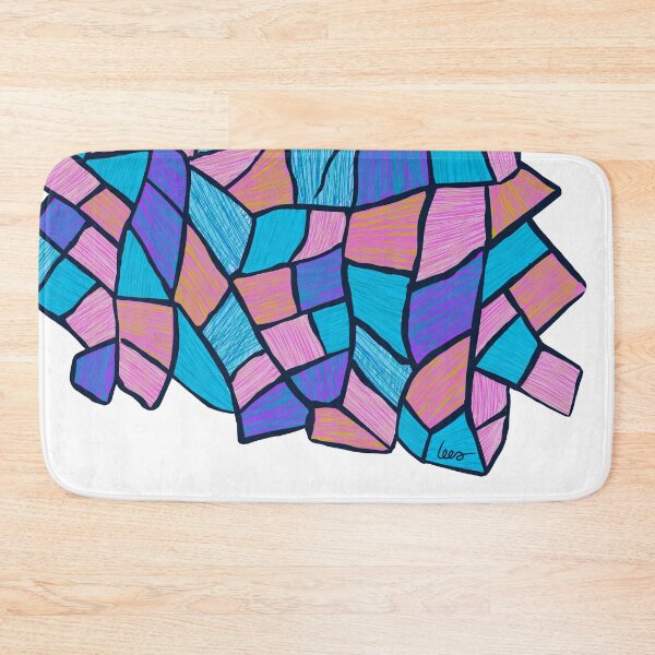 Item preview, Abstract stained glass window (pastel/large/white background) designed and sold by MentaLee.