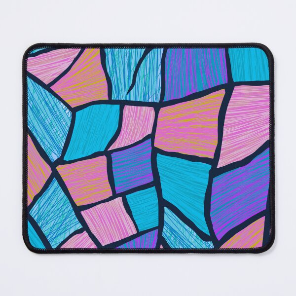 Item preview, Abstract stained glass window (pastel/large/black background) designed and sold by MentaLee.