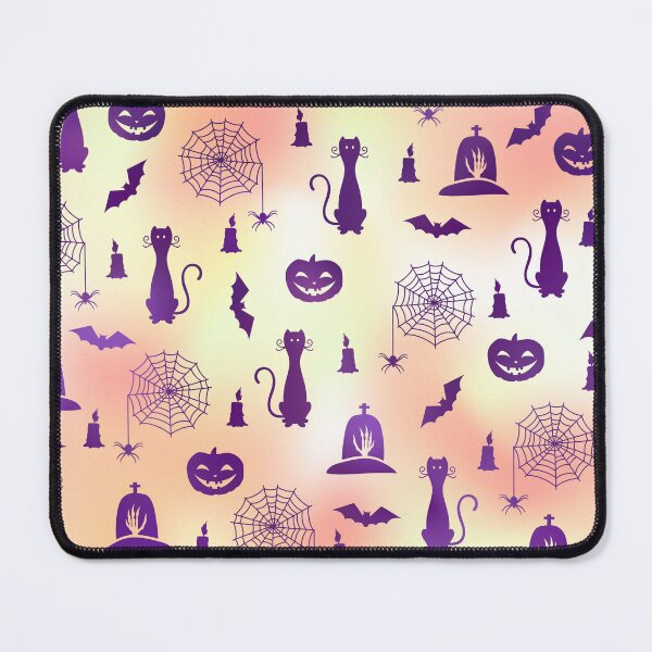 Item preview, Happy Halloween Funny Pattern With Pumpkins Bats Cats Candles Spidernet designed and sold by UniQueensShop.