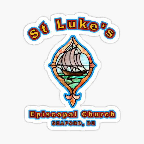 St Luke 1904 Stained Glass SHIP Cartouche Sticker
