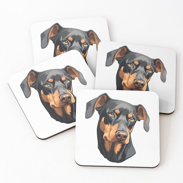 Item preview, Floppy Ear Doberman Pinscher Portrait Illustration designed and sold by meganohm.