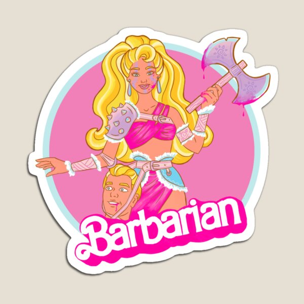 Plastic Barbarian Princess Magnet for Sale by AllieJayArt