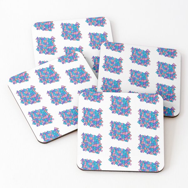 Item preview, Abstract stained glass window (pastel / small patterns / white background) designed and sold by MentaLee.
