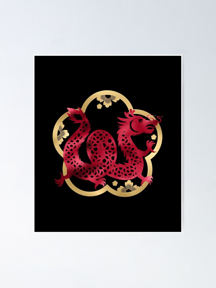Chinese New Year | Fe Lo 1920 | Year of The Dragon 2024 14M / Black Red Gold / Canvas