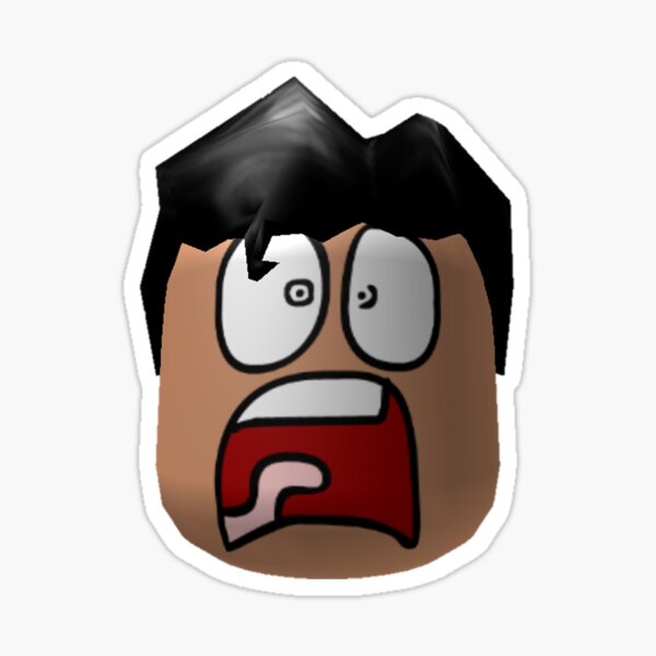 Nicetreday14 Screaming Face Sticker By Nicetreday14 Redbubble - roblox scream 10 hours