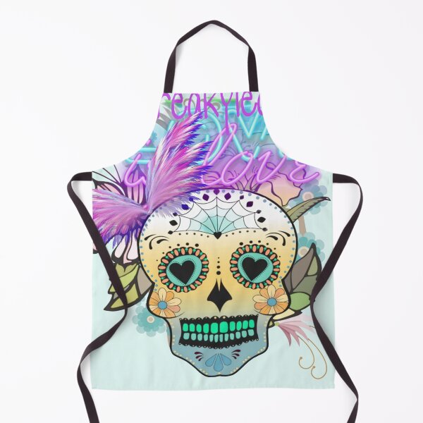 Item preview, HAPPY SKULL WITH FLOWERS designed and sold by inarausch2023.