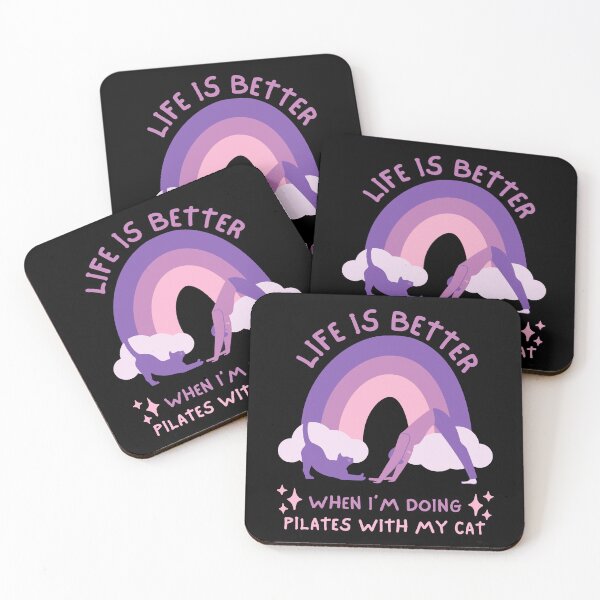 Item preview,  Life is better when I'm doing pilates with my cat designed and sold by PoeticTheory.