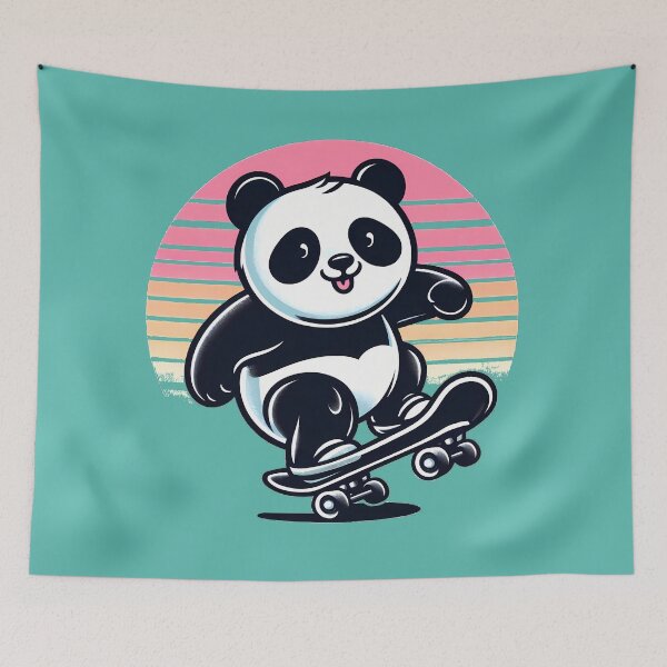 Item preview, Panda Skater Hang Loose designed and sold by Kittyzens.