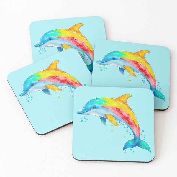 Item preview, Colorful Rainbow Dolphin designed and sold by ZenEvoke.