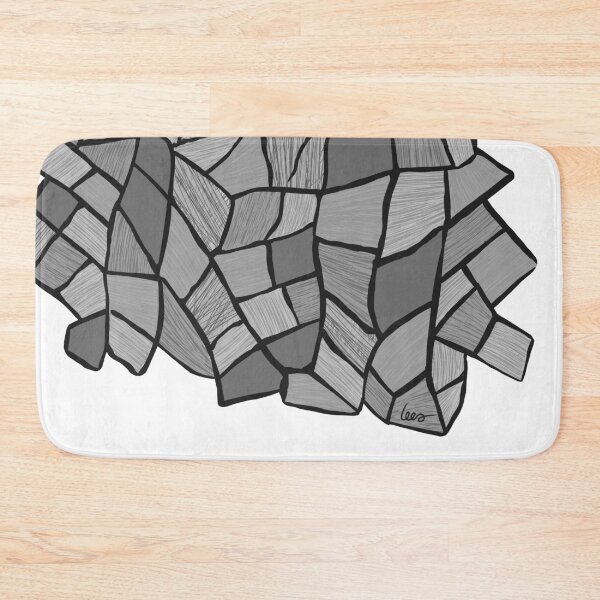Item preview, Abstract stained glass window (gray / large / white background) designed and sold by MentaLee.