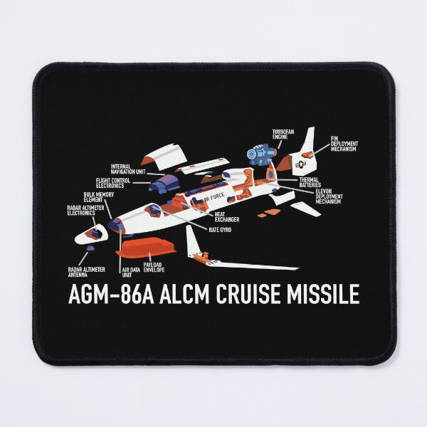 Item preview, AGM-86 ALCM American Cruise Missile Cutaway Schematic Inside Diagram designed and sold by MilitaryMart.