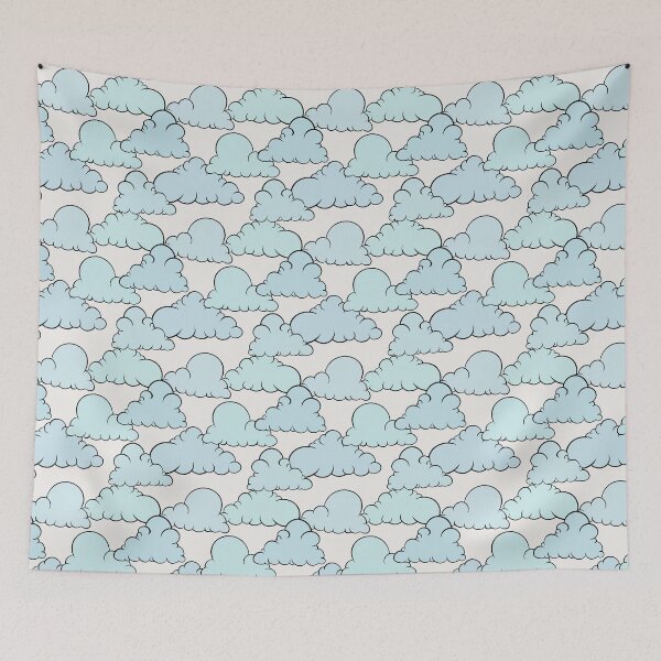 Item preview, Puffy Clouds Pattern designed and sold by CreativeDraws42.