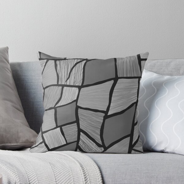 Item preview, Abstract stained glass window (gray / large / black background) designed and sold by MentaLee.