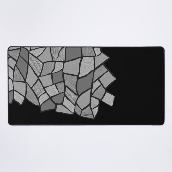 Item preview, Abstract stained glass window (gray / large / black background) designed and sold by MentaLee.