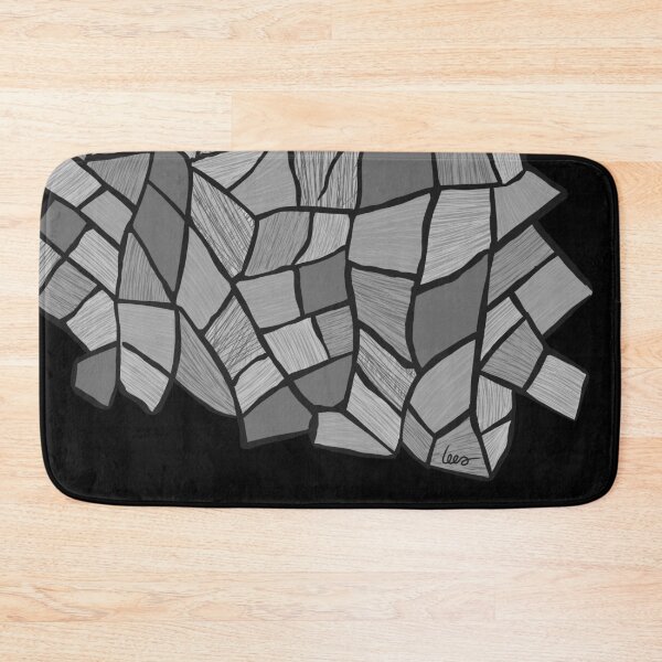 Item preview, Abstract stained glass window (gray / large / black background) designed and sold by MentaLee.
