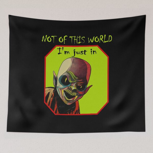 Item preview, Not of this world, I am just in - Vintage horror comic art designed and sold by Alex Starcatcher.